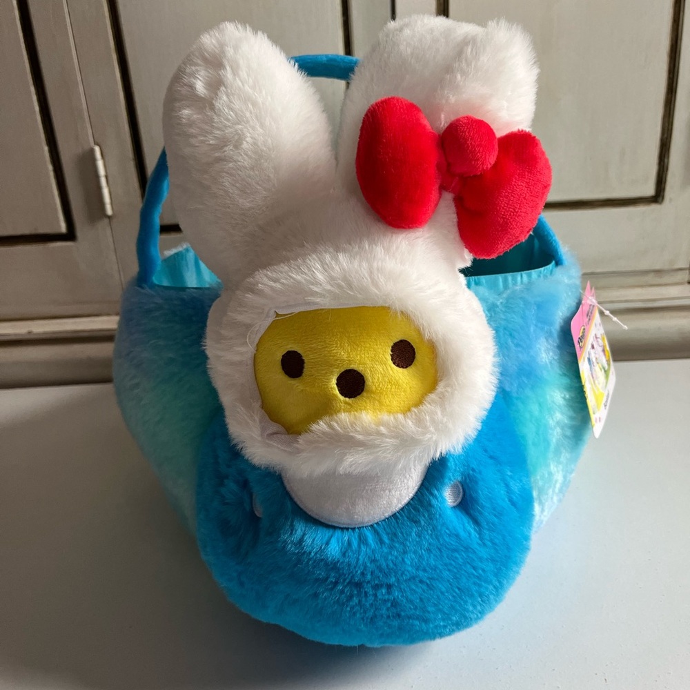 NWT Peeps & Hello Kitty Easter Bunny Basket with Handle  Plush Soft Cartoon